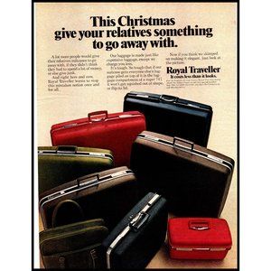 1970 Royal Traveller Luggage Suitcase Carry On Vintage Print Ad Wall Art Photo